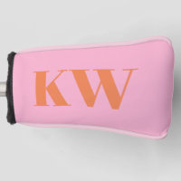 Monogrammed Pink and Orange Bold Initials Custom
