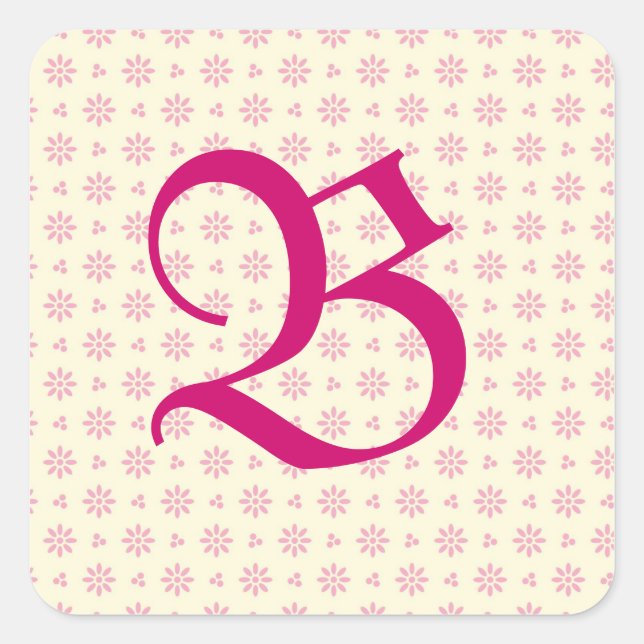 Monogrammed Pink Eyelet Sticker (Front)