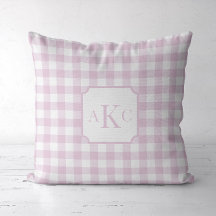 Monogrammed Pink Gingham Check