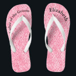 Monogrammed Pink Glitter Mother of Bride Groom Jandals<br><div class="desc">A fun gift for both the mother of the bride and groom. When her feet are tired at the end of the night,  she'll want these!  Personalise them!</div>