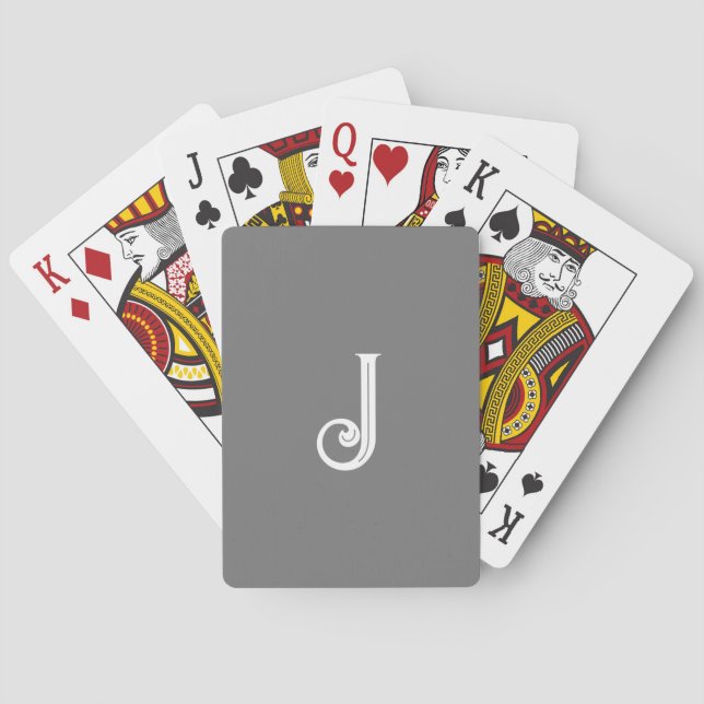 Monogrammed Playing Cards - Letter "J" (Back)