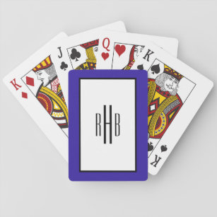 Monogrammed Playing Cards Poker Deck for Dad