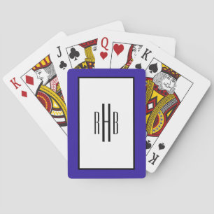 Monogrammed Playing Cards Poker Gift for Dad
