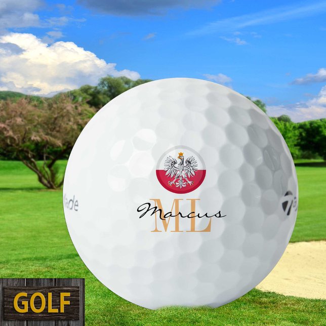 Monogrammed Polish Flag & Poland Golf Balls (Creator Uploaded)