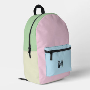 Monogrammed Pretty Colourful Modern Girly Sweet Printed Backpack