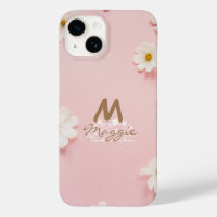 Monogrammed pretty flowers cute photography pink