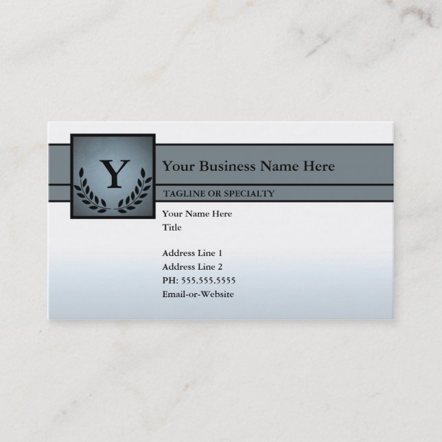 monogrammed professional business card (Front)