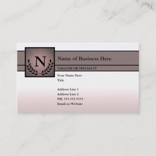 monogrammed professional business card (Front)