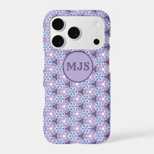 Monogrammed Purple Floral Watercolor Pattern