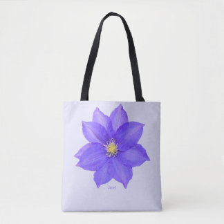Monogrammed Purple Lavender Custom Shoulder Tote Bag