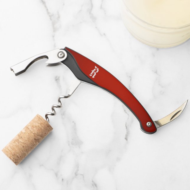 Monogrammed "R" Waiter's Corkscrew (Front)