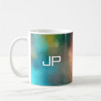 Monogrammed Rainbow Colours Colourful Abstract