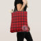 Monogrammed Red and Black Tartan Plaid