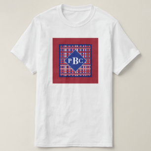 Monogrammed Red White Blue Plaid Patriot T-Shirt