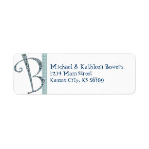 Monogrammed Return Address Label