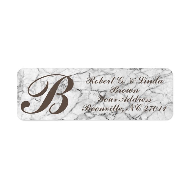 MONOGRAMMED-RETURN ADDRESS LABELS (Front)