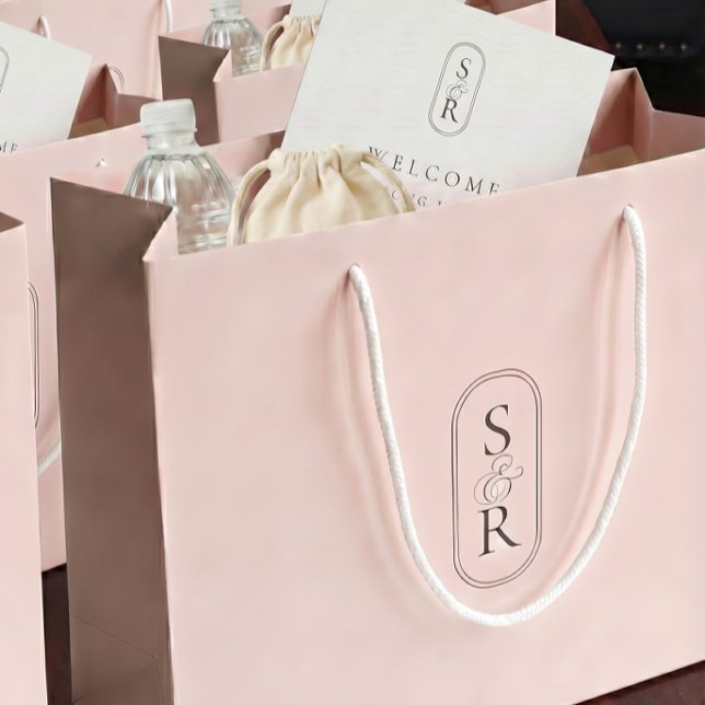 Monogrammed Rose Personalised Wedding Welcome Bag (Creator Uploaded)