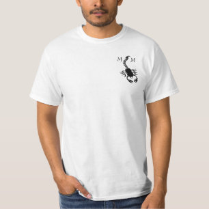 Monogrammed Scorpion Pocket Design T-Shirt
