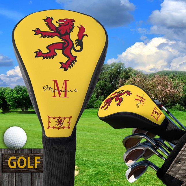 Monogrammed & Scottish Flag Golf Clubs / Rampant Golf Head Cover (Creator Uploaded)