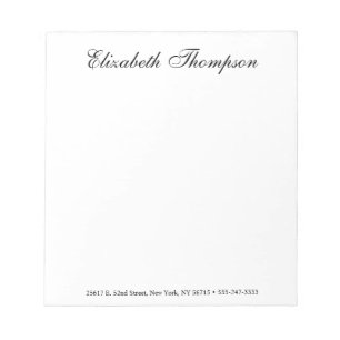 Monogrammed Script Notepad