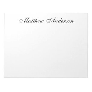 Monogrammed Script Notepad