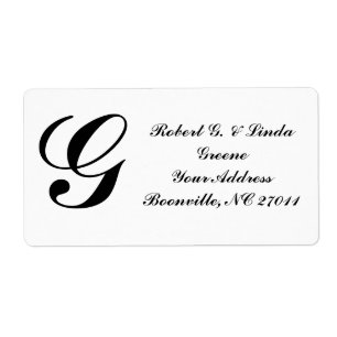 MONOGRAMMED- SHIPPING  ADDRESS LABELS