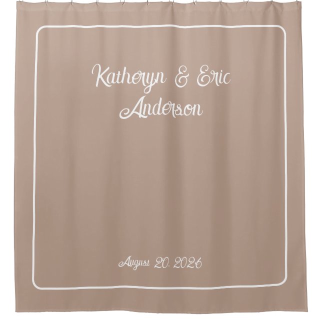 Monogrammed  shower curtain (Front)