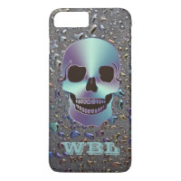 Monogrammed Skull on Oily LOOK iPhone 7 Case