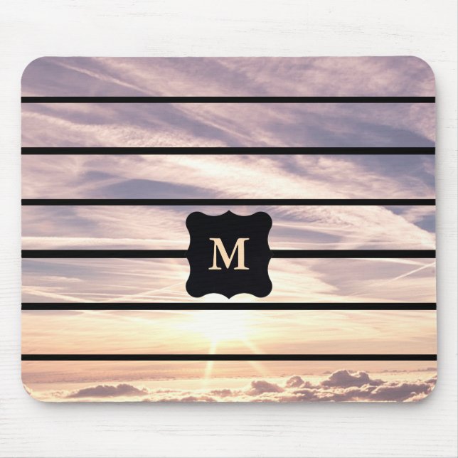 Monogrammed sky scene mouse pad (Front)