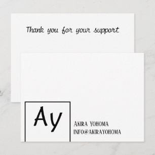 Monogrammed Small Business Info Card