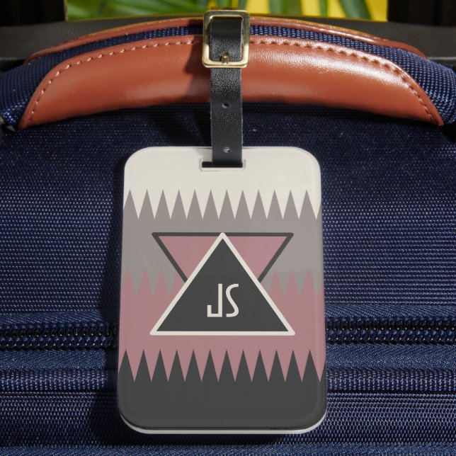 Monogrammed Southwestern Style Luggage Tag (Front Insitu 2)