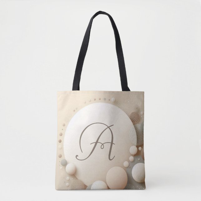 Monogrammed Sphere Harmony Tote Bag (Front)