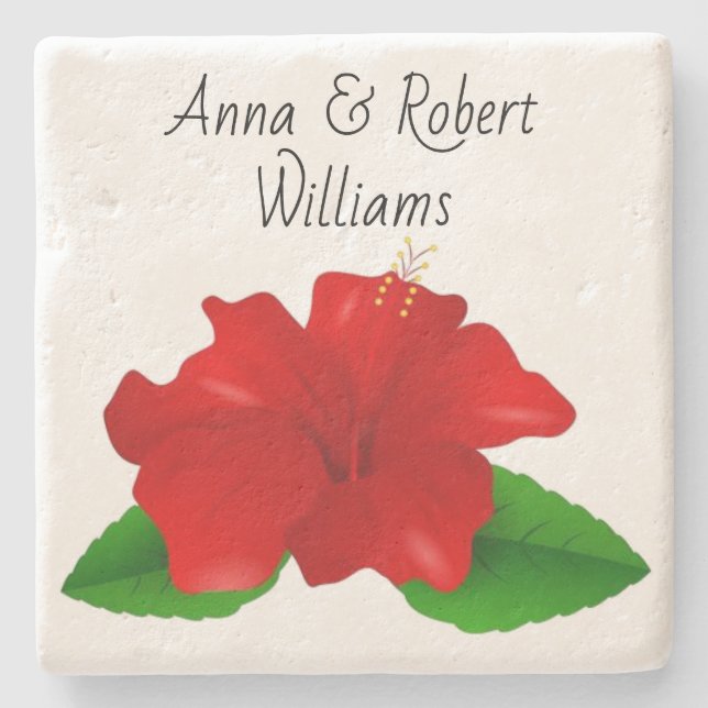 Monogrammed stone coaster (Front)