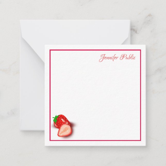 Monogrammed Strawberry Template Calligraphy Script (Front)