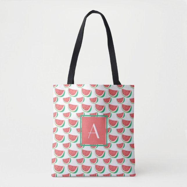 Monogrammed Summer Bags Watermelon Pattern (Front)