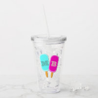 Monogrammed Summer Iced Lollies Popsicles