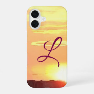 Monogrammed Sunset iPhone / iPad case