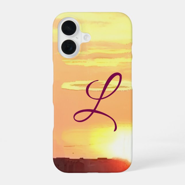Monogrammed Sunset iPhone / iPad case (Back)