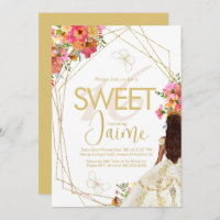 Monogrammed Sweet 16 Florals Garden Girl
