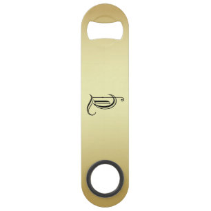 Monogrammed "T" Golden Gradient Bottle Opener