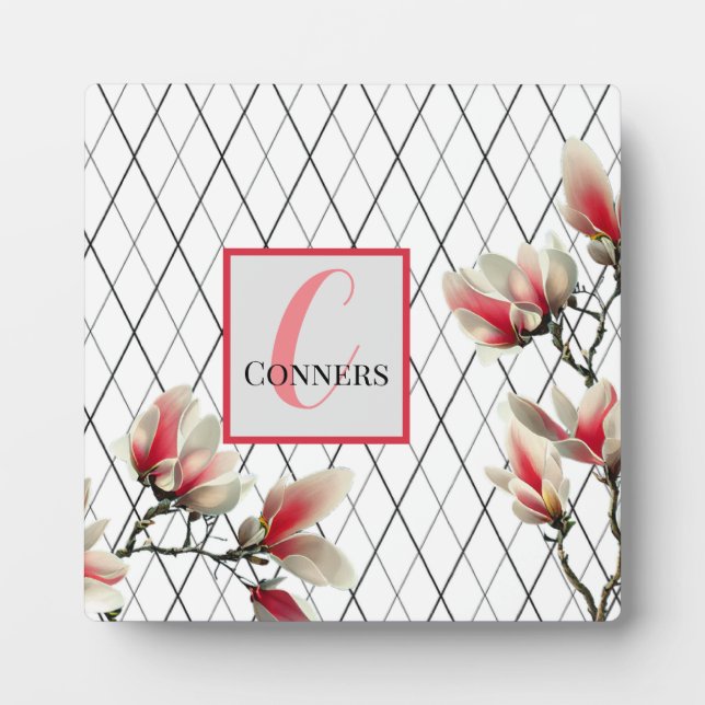 Monogrammed Tabletop Plaque with Easel (Front)