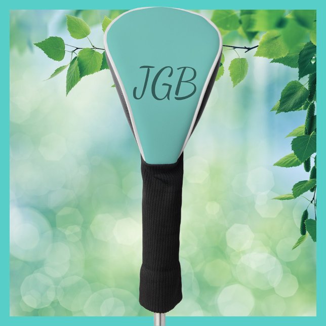 Monogrammed Teal or Choose Your Colour Golf Head Cover (Creator Uploaded)