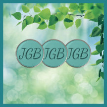 Monogrammed Teal or Choose Your Own Colour