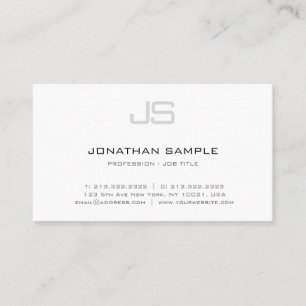 Monogrammed Template Elegant Modern Simple Cool Business Card
