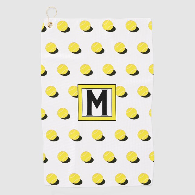 Monogrammed Tennis Gifts Golf Towel (Front)
