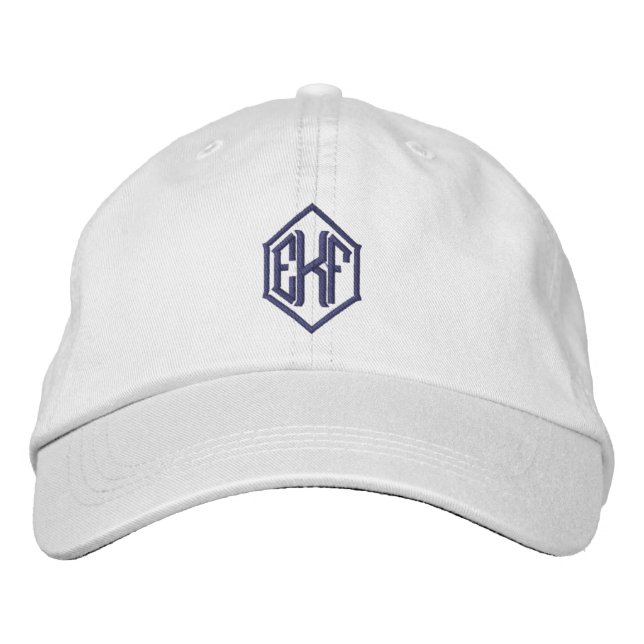 Monogrammed Three Initial Baseball Hat (Front)