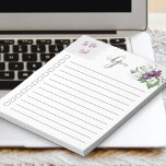 Monogrammed To Do List Purple Watercolor Floral Notepad<br><div class="desc">Personalise this pretty notepad with your monogram. The template is set up for you to add your name and initial (but you can leave either section blank if you prefer to just have one or the other). This feminine watercolor floral design has pretty purple and white flowers with soft green...</div>