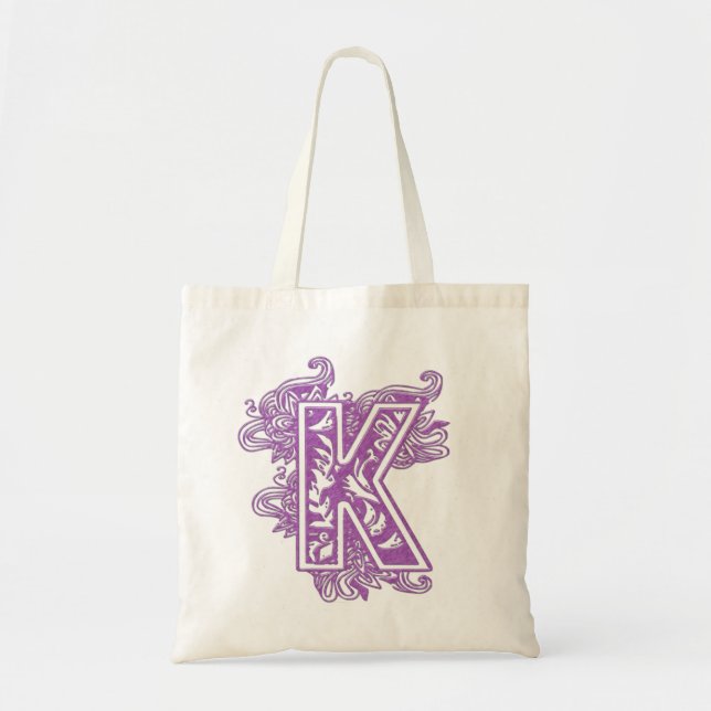 MONOGRAMMED TOTE - LETTER K BAG (Front)
