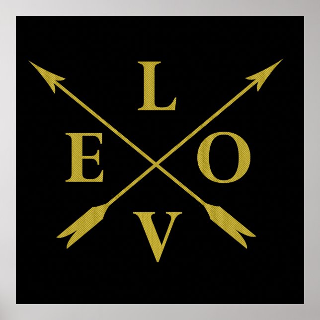 Monogrammed typography love poster (Front)