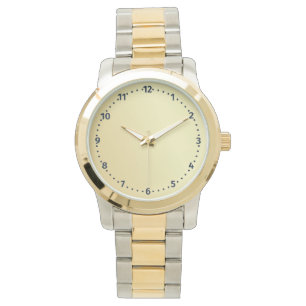 Monogrammed Unisex Oversize Two Tone Bracelet Watch